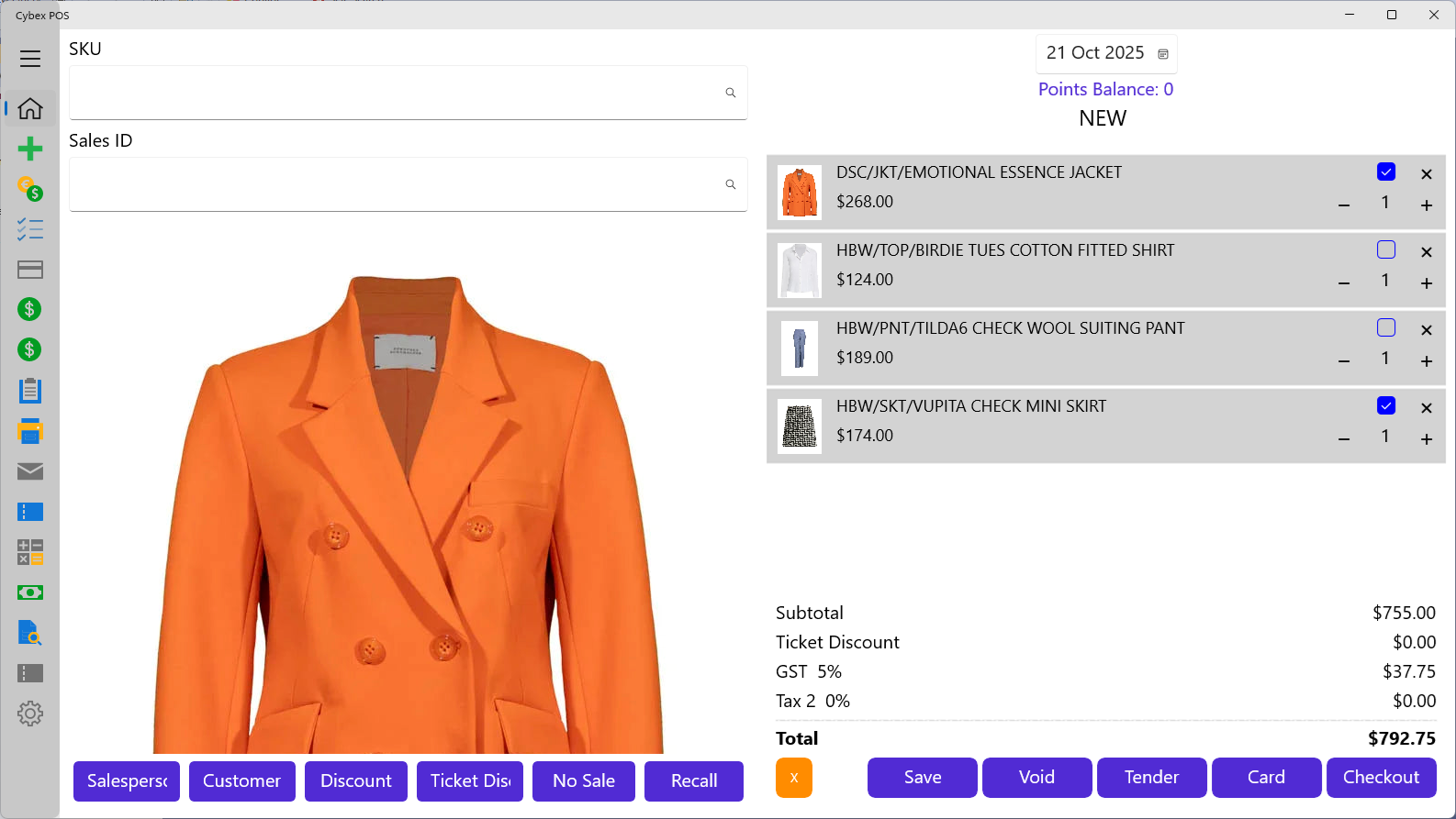 CxMPOS Point of Sale Interface